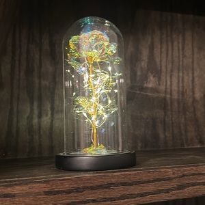 Glass light up rose